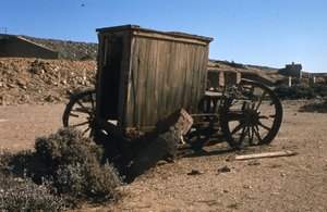 An old desolated wagon standing at Elizabeth Bay