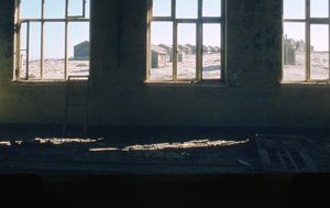Elizabeth Bay: View of houses through the windows of a house