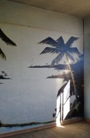 Elizabeth Bay: Beautiful wall paintings of palm trees