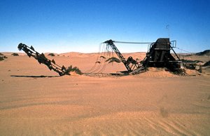 Charlottental. Deteriorating diamond mining equipment