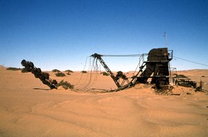 Charlottental. Deteriorating diamond mining equipment