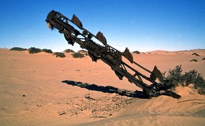 Charlottental. Deteriorating diamond mining equipment