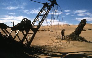 Charlottental. Deteoriating diamond mining equipment