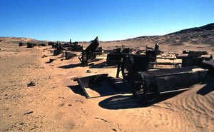 Charlottental: Sieves used to extract the precious stones from the desert sand