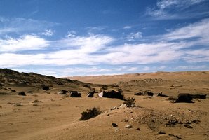 Charlottental: Equipment used to extract the precious stones from the desert sand
