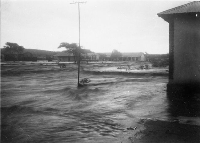 Floods in Kalkfeld, taken from Standard Bank. Jan. 1934 